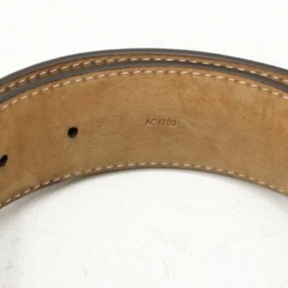 Louis Vuitton Monogram Canvas Leather Belt M9608 Size 90/36 - Brown/Gold - Picture 10 of 14
